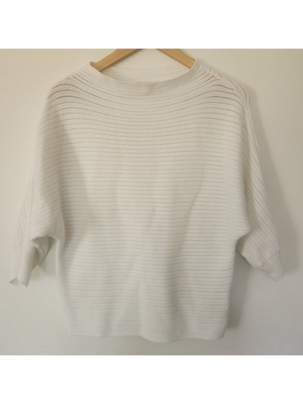 Brooks Brothers Red Fleece Women's Sz. S White Dolman Sleeve Cotton Top
